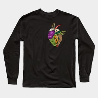 Anatomically Correct Heart From Vegetables Long Sleeve T-Shirt